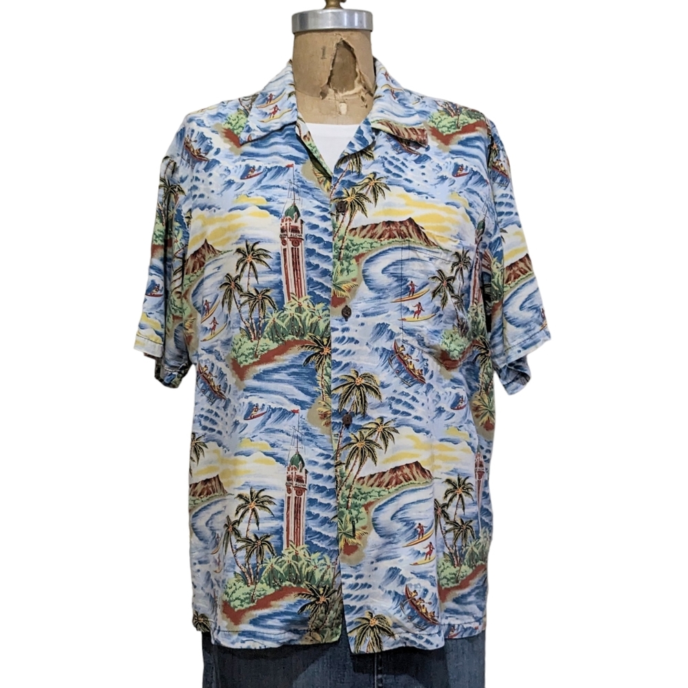 Pineapple Juice Men's Hawaiian Shirt Size Medium